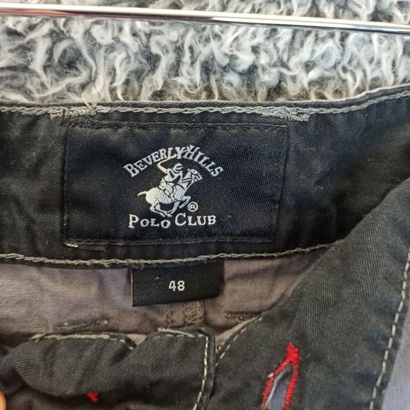 Polo Club Beverly Hills Short Adult 48 Gray Pineapple Print Pockets Men - Picture 2 of 9